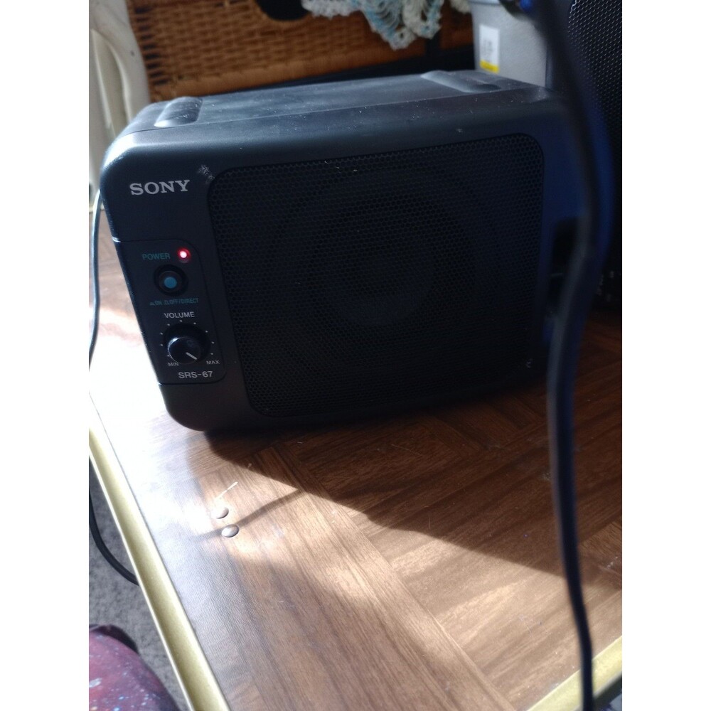 Single Sony Stereo Active Speaker System SRS-67 F Walkman Discman No AC Power